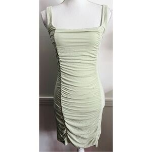 Wilfred • Mint Green Ruched Bodycon Dress